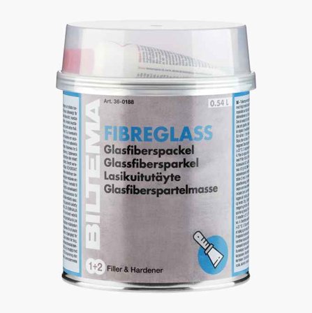 Glasfiberspackel korttrådig 0 54 l