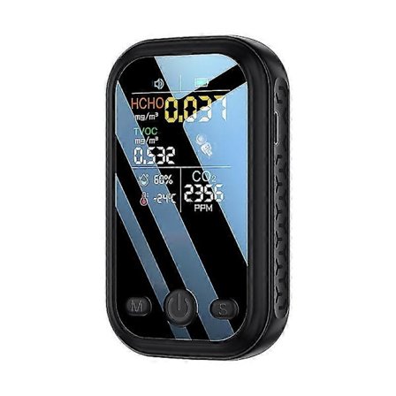 Mini Kannettava CO2-hälytin Hiilidioksidi-ilmanlaadun tunnistinmonitori CO2-mittari sisämonitorointiin