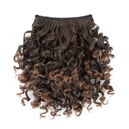 6-tommers Afro Bangs Krøllete Pannelugg Extensions Clip in Bangs Kvalitetsgaver