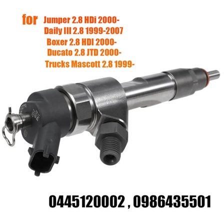 0445120002 0986435501 Uusi dieselpolttoaineen injektori Citroen Jumper / Iveco Daily / Peugeot Boxer / Fiat Ducato 2.8 HDI 1999-