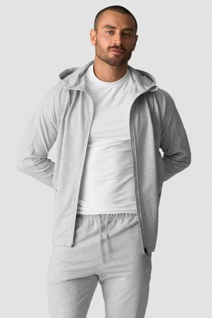 Activity Zip Hoodie M Light Grey Melange
