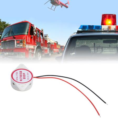 5 st Buzzerlarm Elektrisk Piezo Beep Aktiv 80dB ABS Hög Känslighet Set Kit SFM‐27BVit
