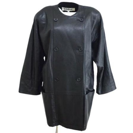 Chloé Pre-owned Pre-owned Fabric outerwear svart, Dam Vintage Kappor, Dam, Storlek: S
