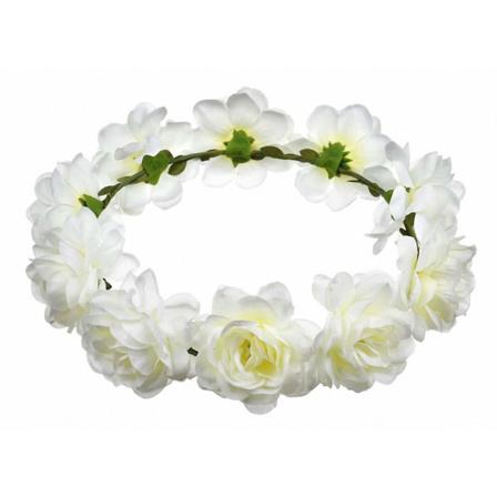 Justerbar blomsterhuvudband krans blomstergirlang krona för bröllopsfest höst