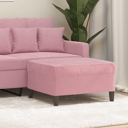 vidaXL Fotpall Rosa 70x55x41 cm sammet
