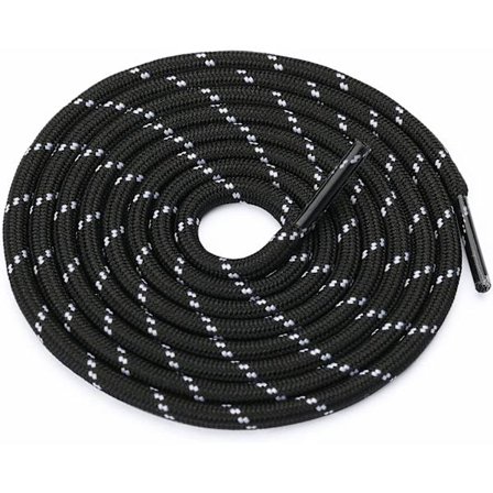 Sorte, 100 cm - 1 par runde skolisser forstærkede skolisser,