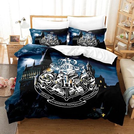 3D Digitaltryck Hogwarts Hemtextil Sängkläder Tredelad Set HL5 180*200cm -ZHENV(180*200cm)