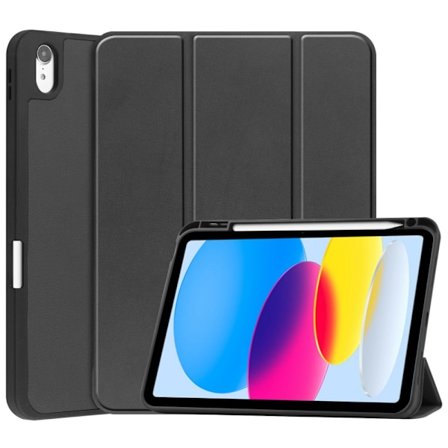 iPad 10.9 10. generation (2022) Etui Tri-Fold med Pencil-holder Sort