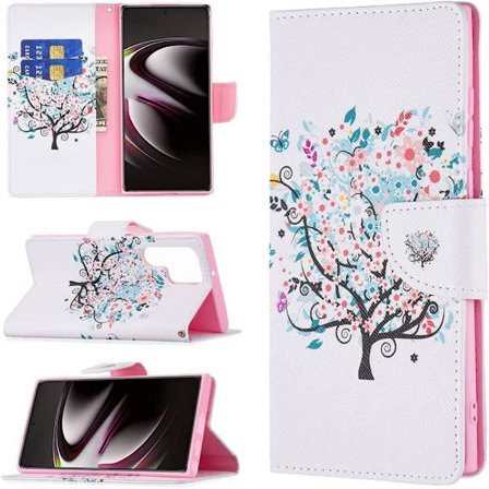 Plånboksfodral Samsung Galaxy S22 Ultra - Färgglatt Träd