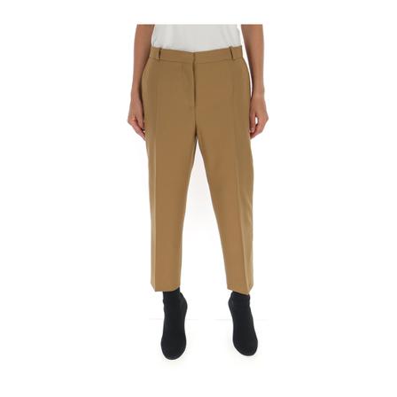 Marni, Cropped broek van scheerwol Bruin, Dames, Maat:M