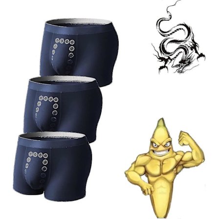 3 stk. Eft Energi-felt-terapi Herreundertøy, energifeltterapi herreundertøy, energifeltterapi herrebukser