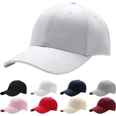 Baseballkasket til mænd og kvinder, hvid