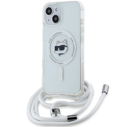 Karl Lagerfeld IML Choupette Head & Cord MagSafe-etui for iPhone 13 / 14 / 15 - gjennomsiktig