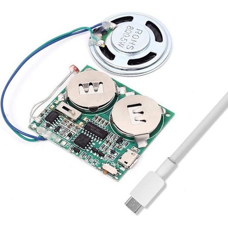 2025 Uusin malli Icstation DIY Valoanturi Äänimoduuli, Micro USB Nauhoitettava Äänipiiri 8M Muisti Kaiutin Puhuva Ohjelmoitava Mus