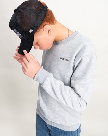 MAGGIORE Fleece Crew Neck Szary Swetry Chłopiec - Kids Brand Store