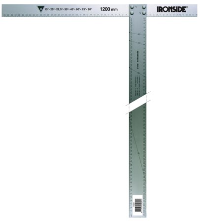 Ironside 154200 Gips vinkel 1200 mm, aluminium, Måleinstrument
