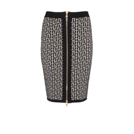 Balmain Midi Kjol svart, Dam, Dam, Storlek: M
