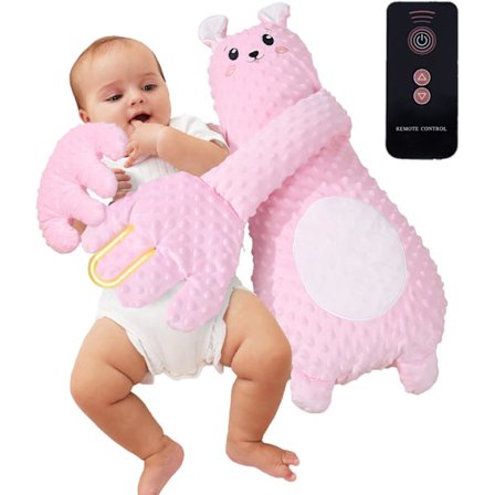 Beroligende dukke til babyer, automatisk klappen for at forhindre forskrækkelse, søvnberoligende legetøj, 3 justerbare tilstande (kanin)