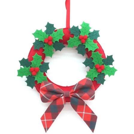 Juledekorasjoner Ikke-vevde Julekransholdere Hengende Juletre Girlang Dekorasjon Holdbar Praktisk