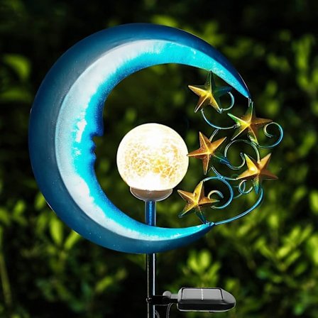 Stars Moon Solar Lights Outdoor - Solar Powered Garden Lights Dekorativa