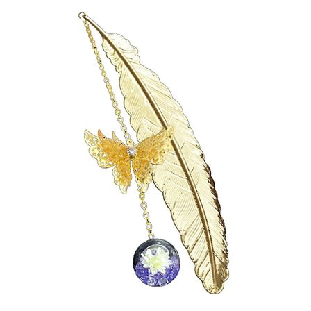 Metal Fjer Bogmærker Fødselsdagsgaver til Kvinder Lærer Anerkendelsesgaver til Kvinder Læser Bog Lo{KDO}