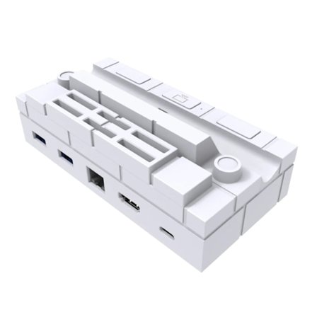 TV-dockningsstation med RJ45 Gigabit Ethernet-port HDMI-kompatibel videoomvandlare Laddningsställadapter för switch