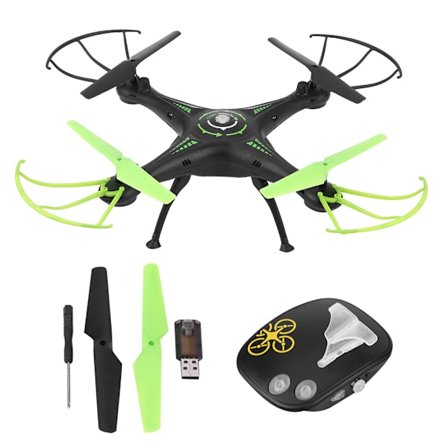 2.4G Kauko-ohjattava painovoima-induktio lentokone neliakselinen ilma-alus (Vihreä HY709-X17)