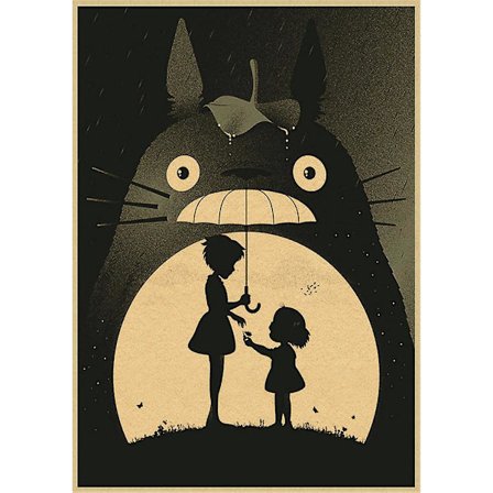 Vintage retro papir Anime plakat Tonari No Totoro Miyazaki vægdekoration Vintage boligindretning Børneværelsesdekoration