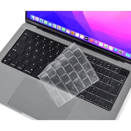 (pow yeah!) Premium ultratyndt tastaturbeskyttelse, kompatibelt med 2023 2022 2021 Apple MacBook Pro 14 " model tastaturlayout beskyttelsesfilm - Klar