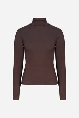 CAMILLA PIHL - Petra Rib Turtleneck - Dark brown - XL