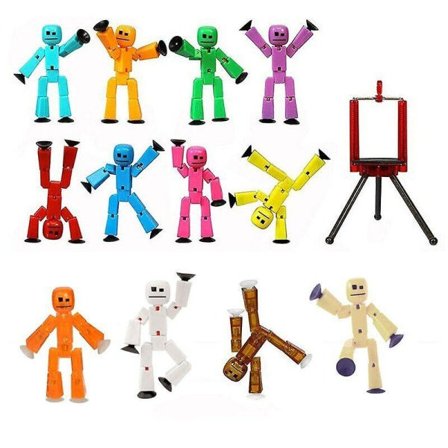 Skurke & Helte - Stikbot Stop Motion Action Legetøj med Sugekop