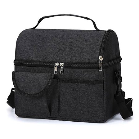 Stor isolerad matlåda Läcksäker kylväska Dubbla fack