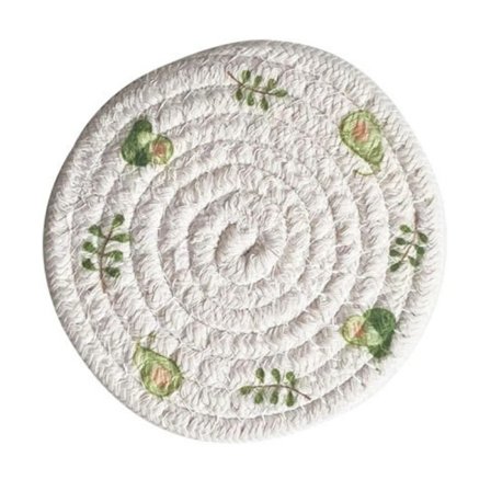 Ins Vind Isolerad Grytunderlägg, Vävd Bomullsrepsmatsedel, Kreativt Tryckt Koppunderlägg, Runt Hushållsskåls- och Tallriksunderlägg, 