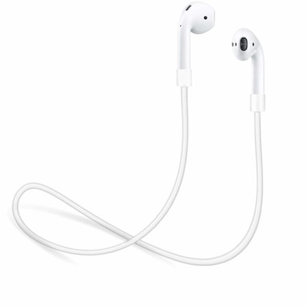 2x Valkoinen magneettinen silikonijohto Apple AirPods -hihna