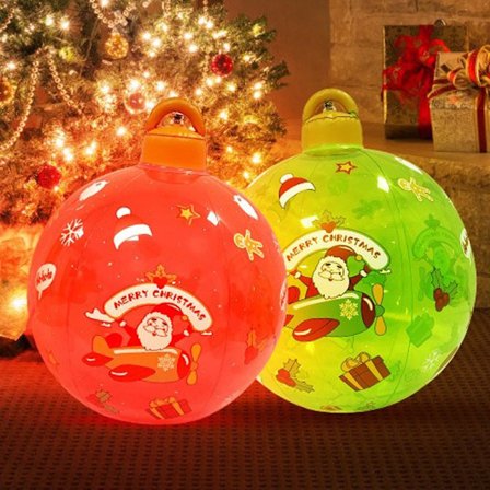 PVC julkulor med LED-ljus julhängande dekoration
