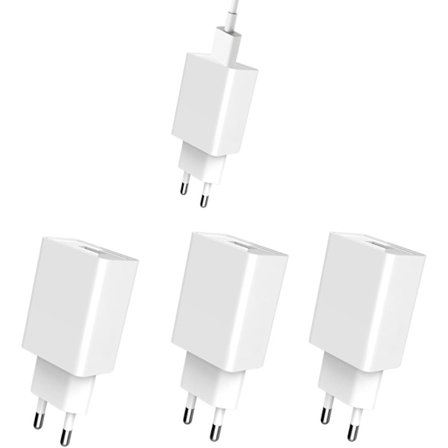 Eurooppalainen USB-laturipistoke, 3 kpl EU USB-pistoke, parranajokoneen pistorasia USB-matkasovittimeen, yhteensopiva puhelimien, tablettien, 