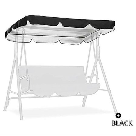 Universal Erstatningskalesje for 3-seters Hagesving, Erstatningskalesjetrekk, Sving (Stor, Svart, L)