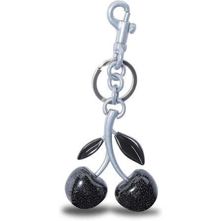 Kirsebær nøglering til damer, lædernøglering til håndtasker, sød modeaccessory gave til piger