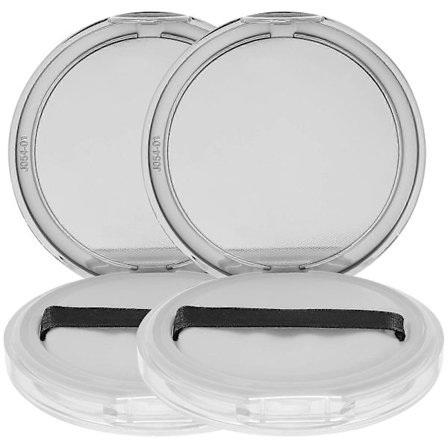 2 kpl Kannettava Irtopuuterirasia Kosmetiikkarasia Puuterikotelo 2 kpl Puffilla