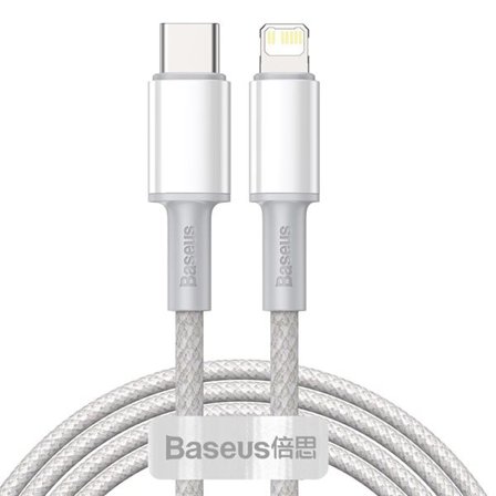 Baseus CATLGD-A02 Lightning - USB-C PD-kabel 20W 480Mb/s 2m - vit