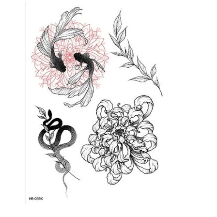 Midlertidig tatovering 21 x 15 cm -