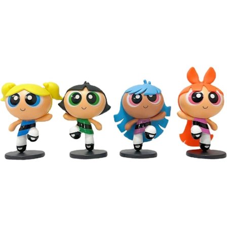 Powerpuff Pigerne Samleobjekt Vinyl Figur Pige Legetøj Dreng Legetøj (4 stk.)