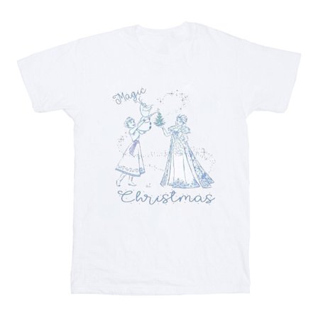 Disney Womens/Ladies Frozen Magic Christmas Cotton Boyfriend T-shirt