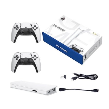 40 000+ 4K HDMI TV Videospelskonsol Retrospelskonsol med 2 trådlösa handkontroller - 2.4G Trådlös 128G