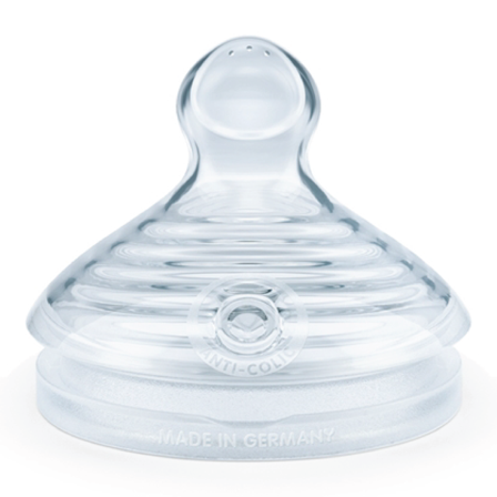 NUK For Nature Teat Silicone Flaskesmokk Velling, Medium, 2 stk.