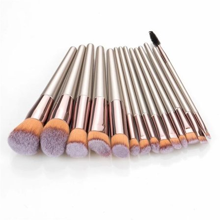 High Quality Soft Hair Wooden Handle Loose Powder Blush Foundation Contouring Eye Brush Complete Makeup Tool Set