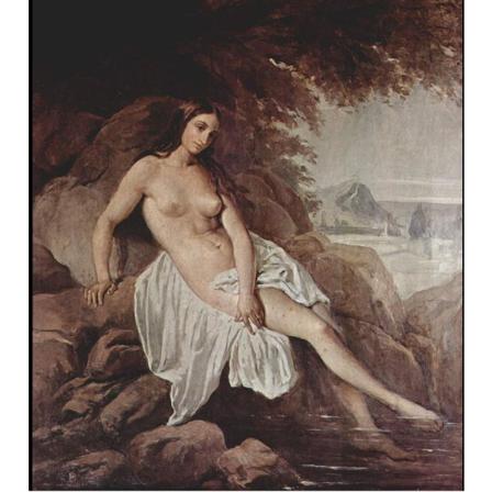 Nude Bather, Francesco Hayez Brun