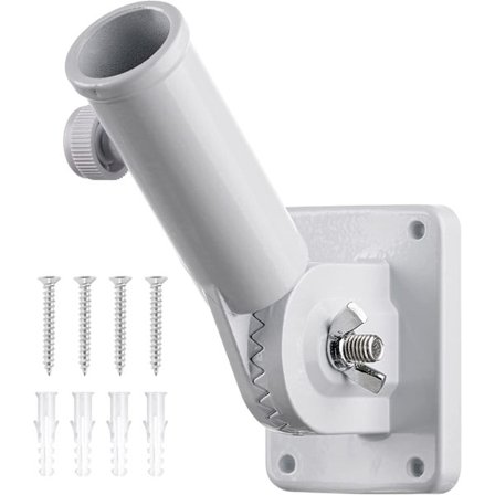 Hvit flaggstangfeste, justerbar feste for tilhenger med flere posisjoner