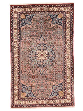 Hand Knotted Persian Bidjar Rug 103X168 Brown/Dark Red
