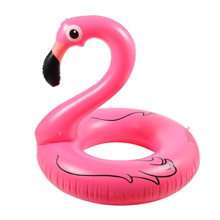Badering flamingo oppustelig - ca. 110 cm badering luftmadras flamingo ring til pool og vand